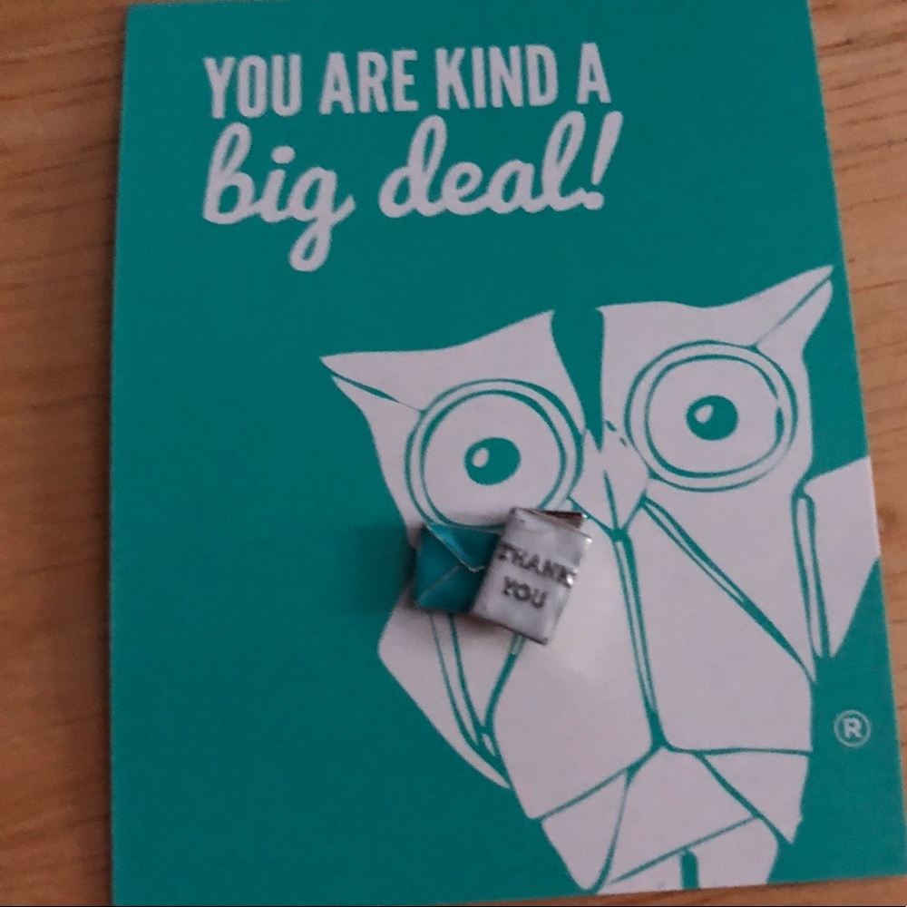 Authentic Origami Owl Thank You Charm